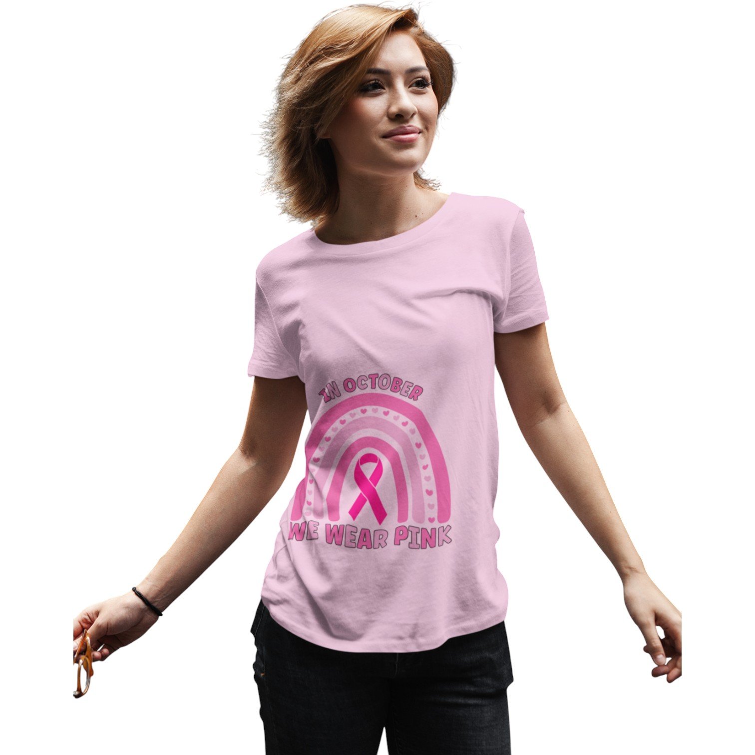'In October, We Wear Pink' Unisex Tee - Image 5