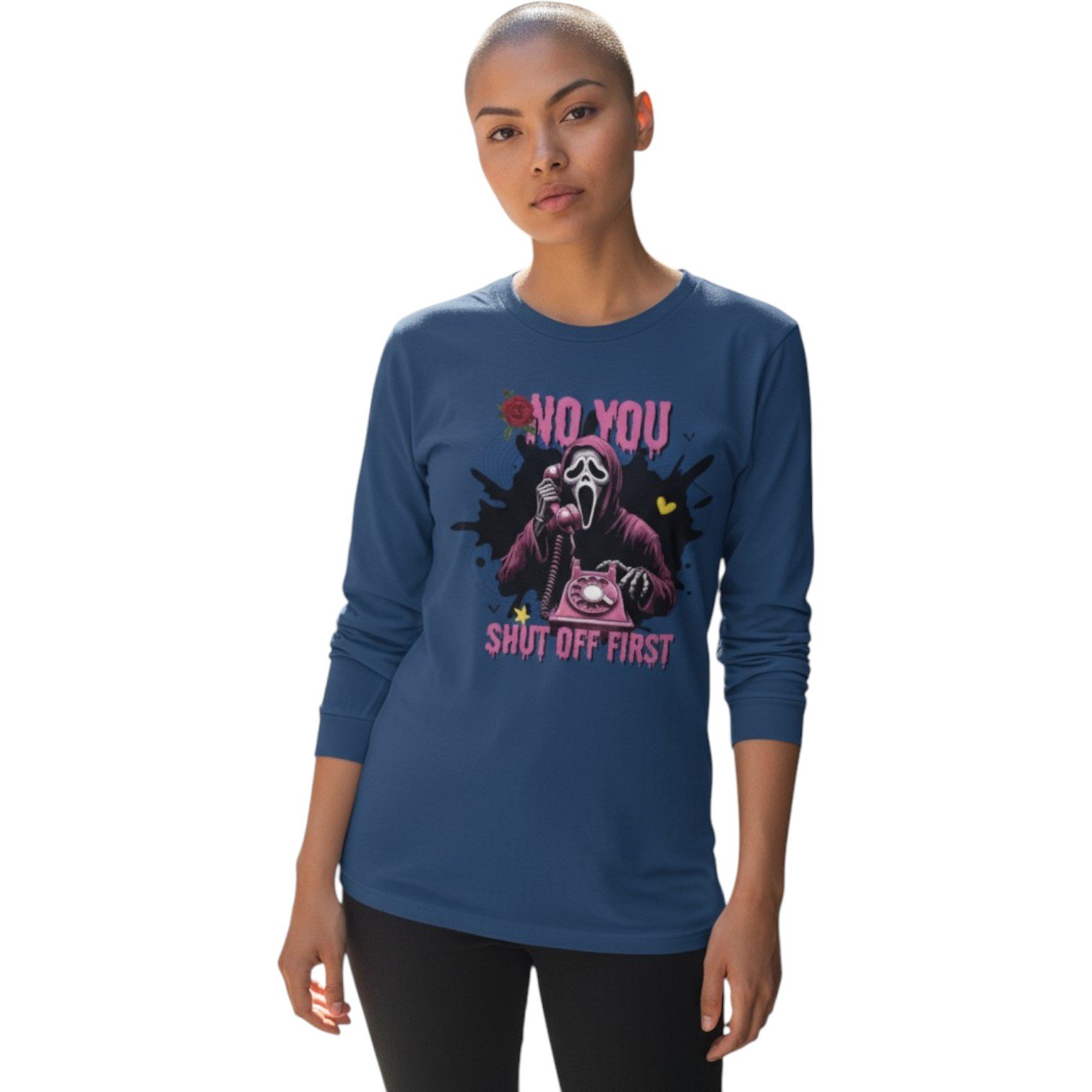 “No, You Shut Off First” Halloween Long Sleeve Tee - Image 11