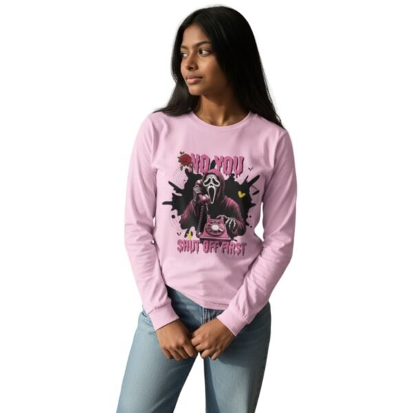“No, You Shut Off First” Halloween Long Sleeve Tee - Image 5