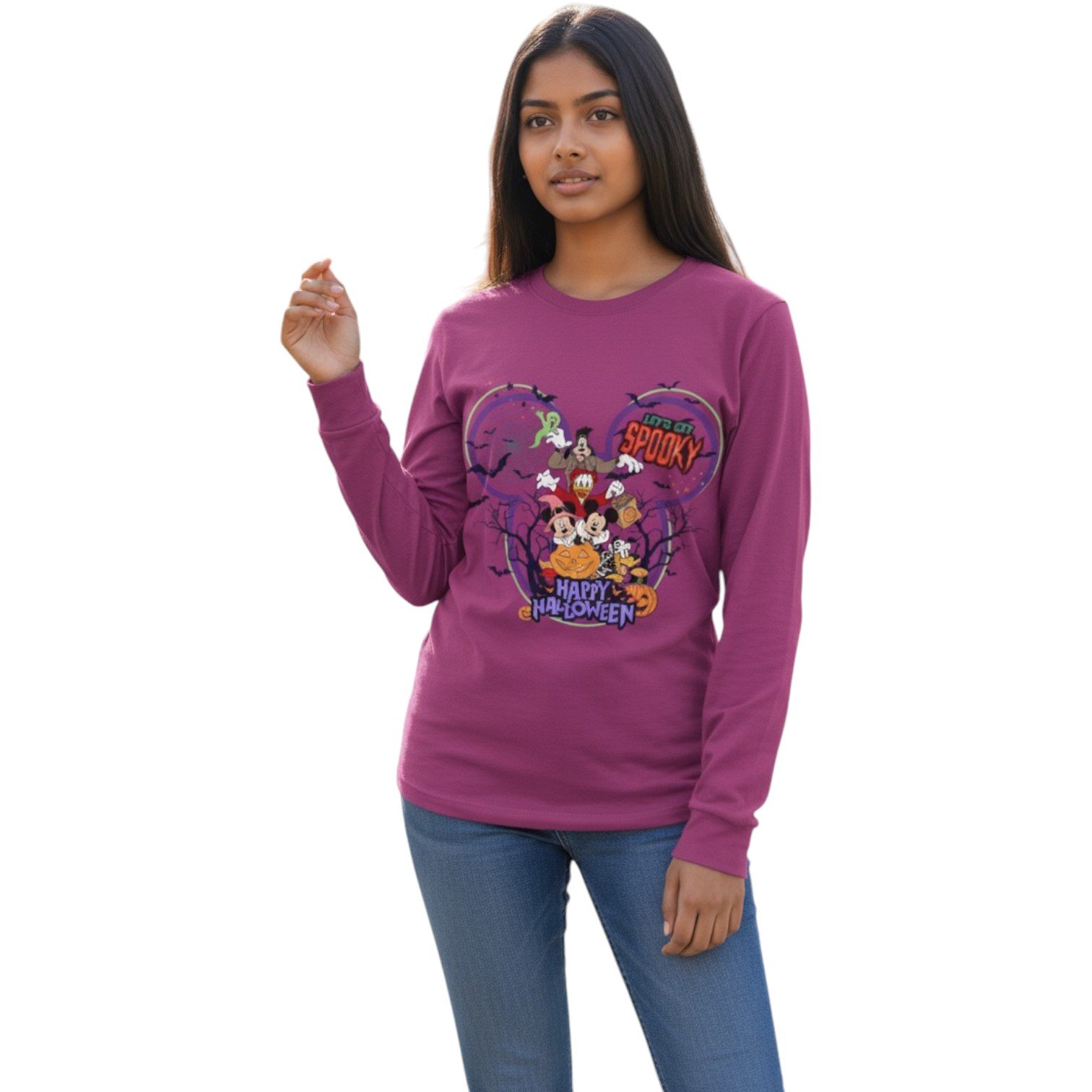I’m So Spooky – Happy Halloween Long Sleeve Tee - Image 6