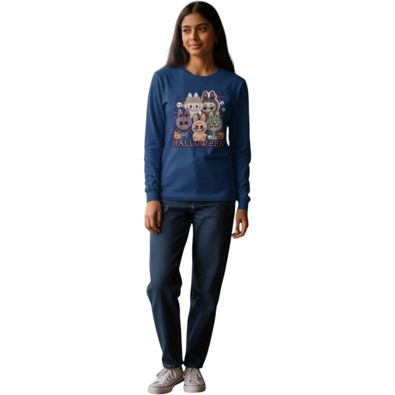 Spooky Squad Halloween Long Sleeve Tee - Image 4