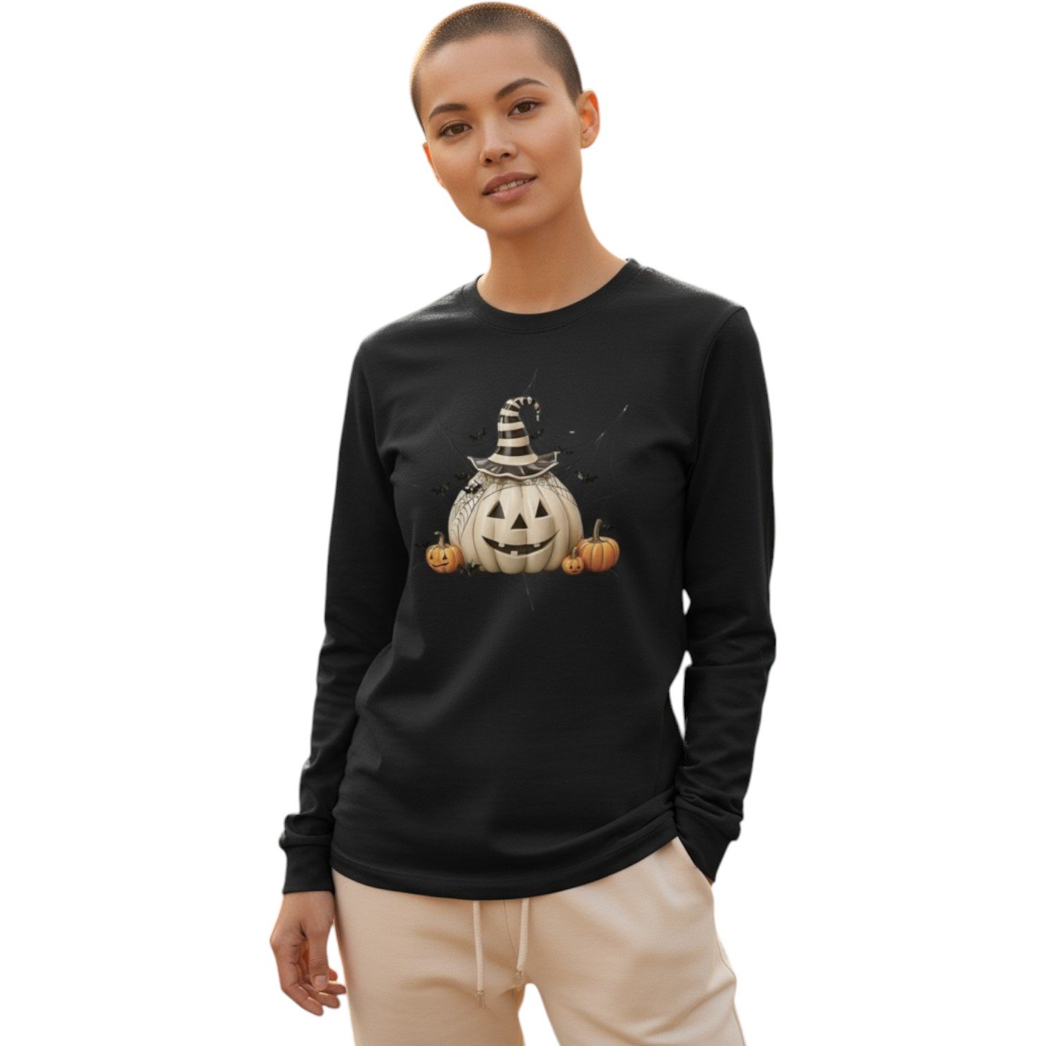 Wickedly Chic Pumpkin Long Sleeve Tee - Image 6