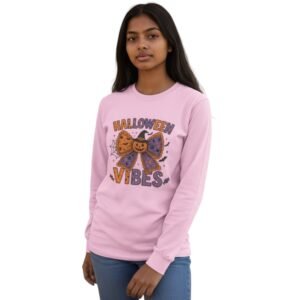 Halloween Vibes Long Sleeve Tee – Cute & Spooky Edition