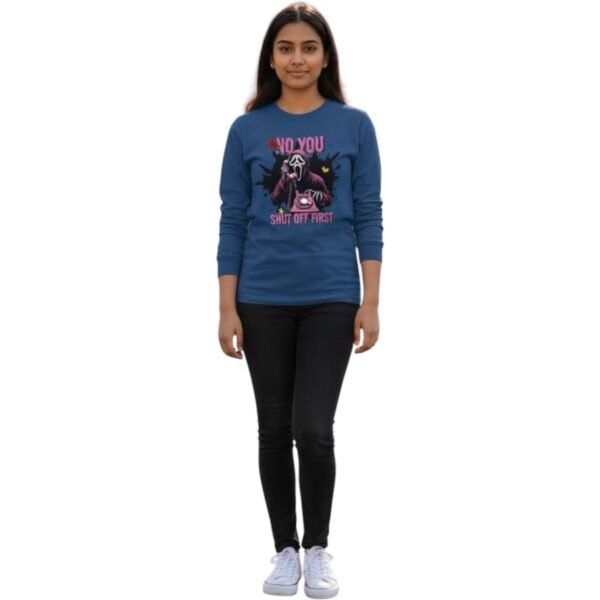 “No, You Shut Off First” Halloween Long Sleeve Tee - Image 7