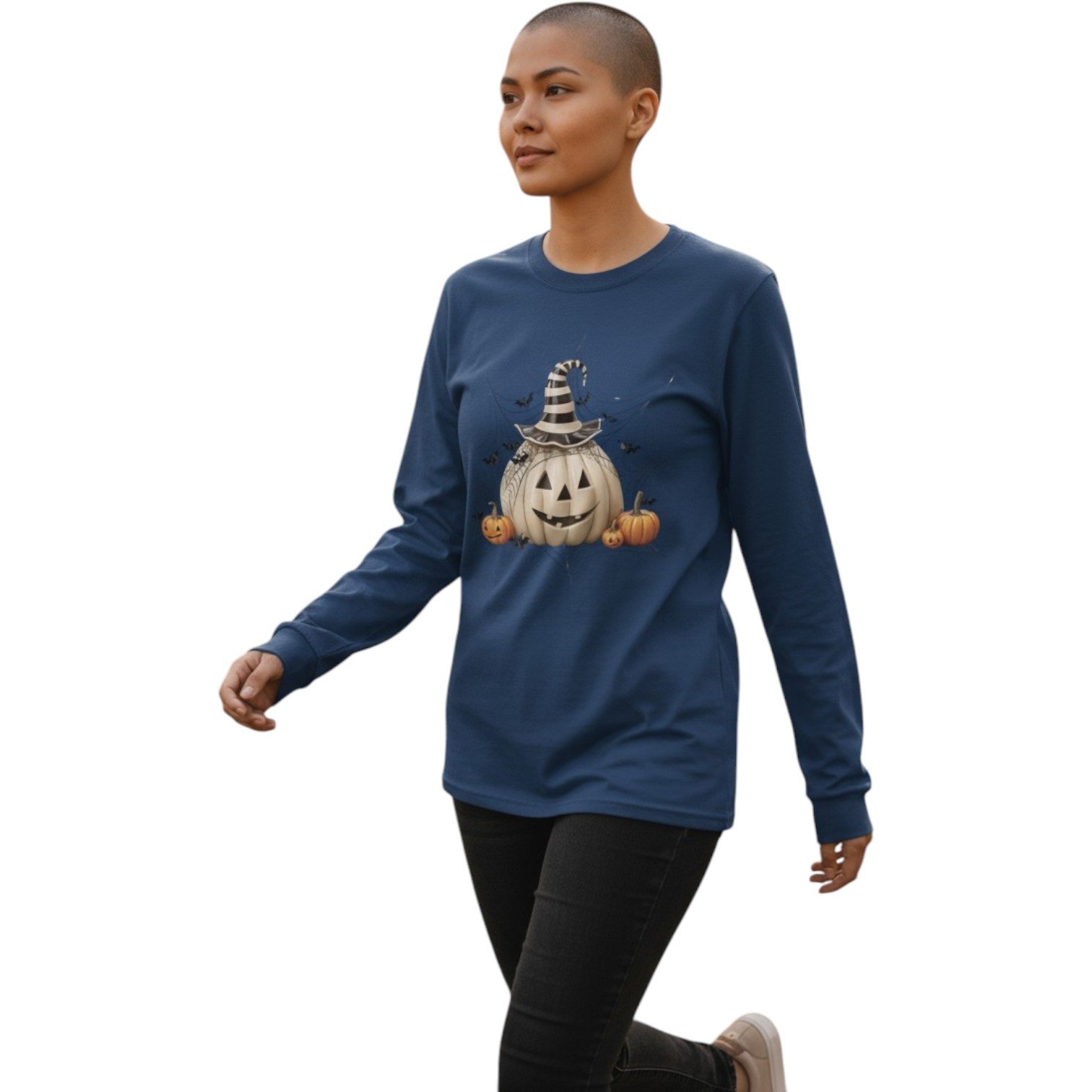 Wickedly Chic Pumpkin Long Sleeve Tee - Image 8