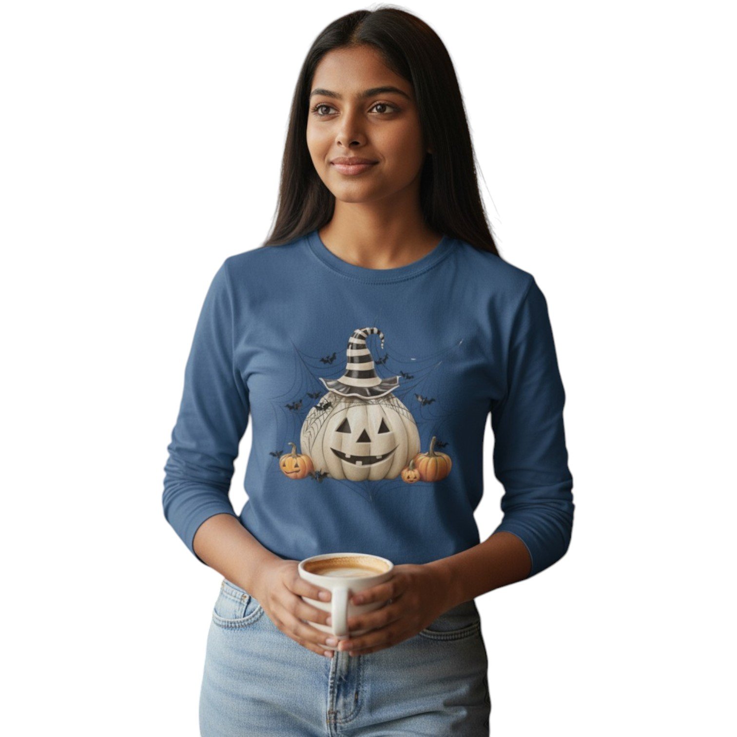 Wickedly Chic Pumpkin Long Sleeve Tee - Image 3