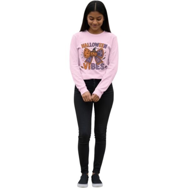Halloween Vibes Long Sleeve Tee – Cute & Spooky Edition - Image 6