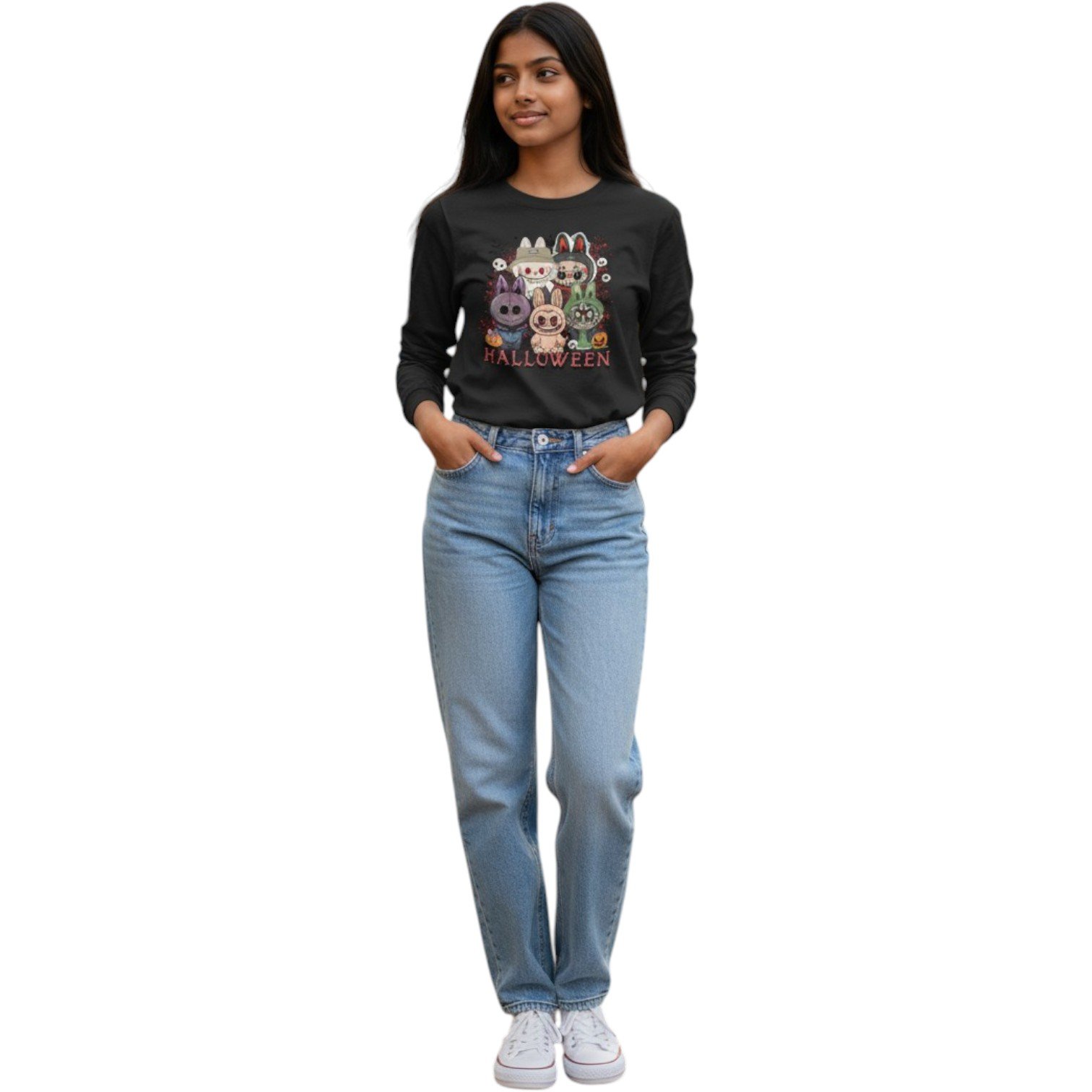 Spooky Squad Halloween Long Sleeve Tee - Image 7
