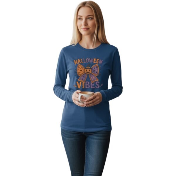 Halloween Vibes Long Sleeve Tee – Cute & Spooky Edition - Image 11