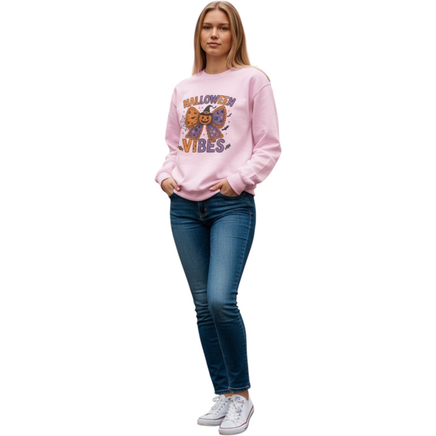 Halloween Vibes Long Sleeve Tee – Cute & Spooky Edition - Image 12