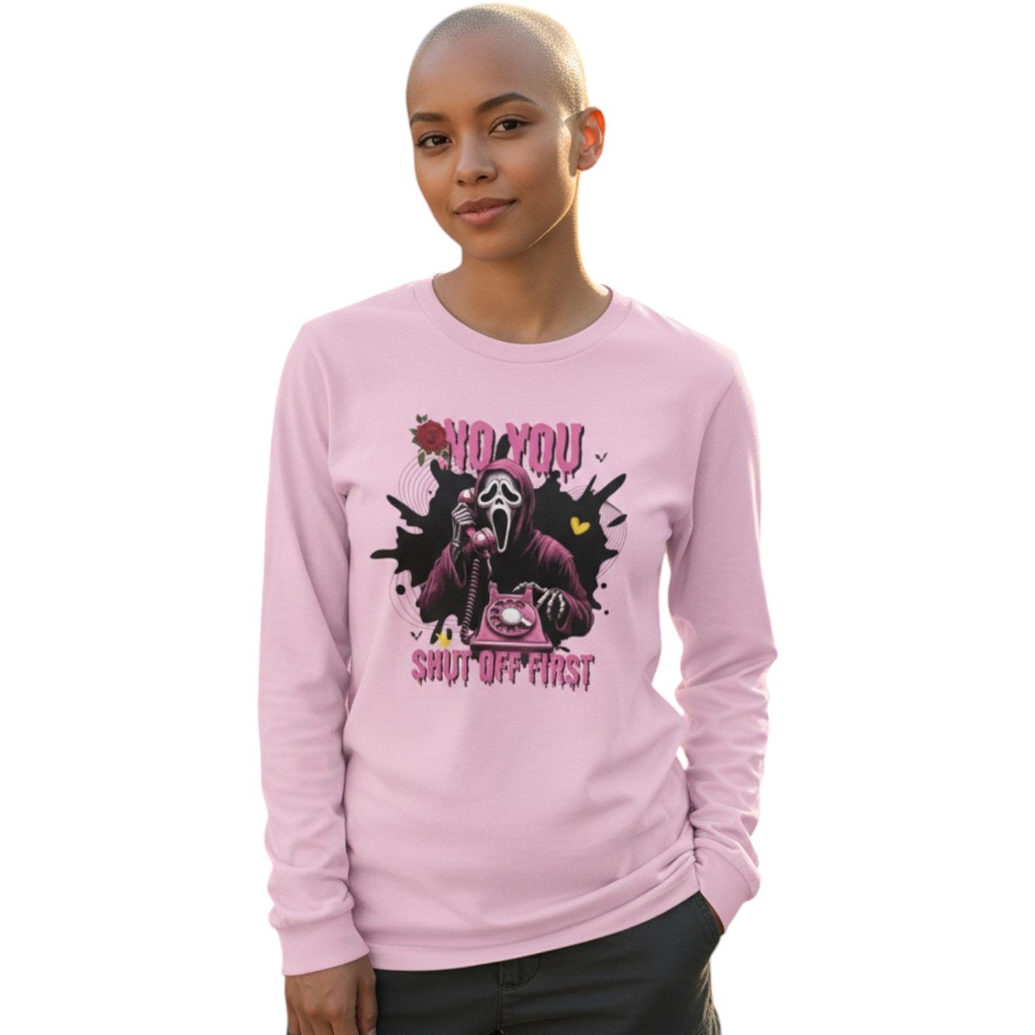“No, You Shut Off First” Halloween Long Sleeve Tee - Image 8