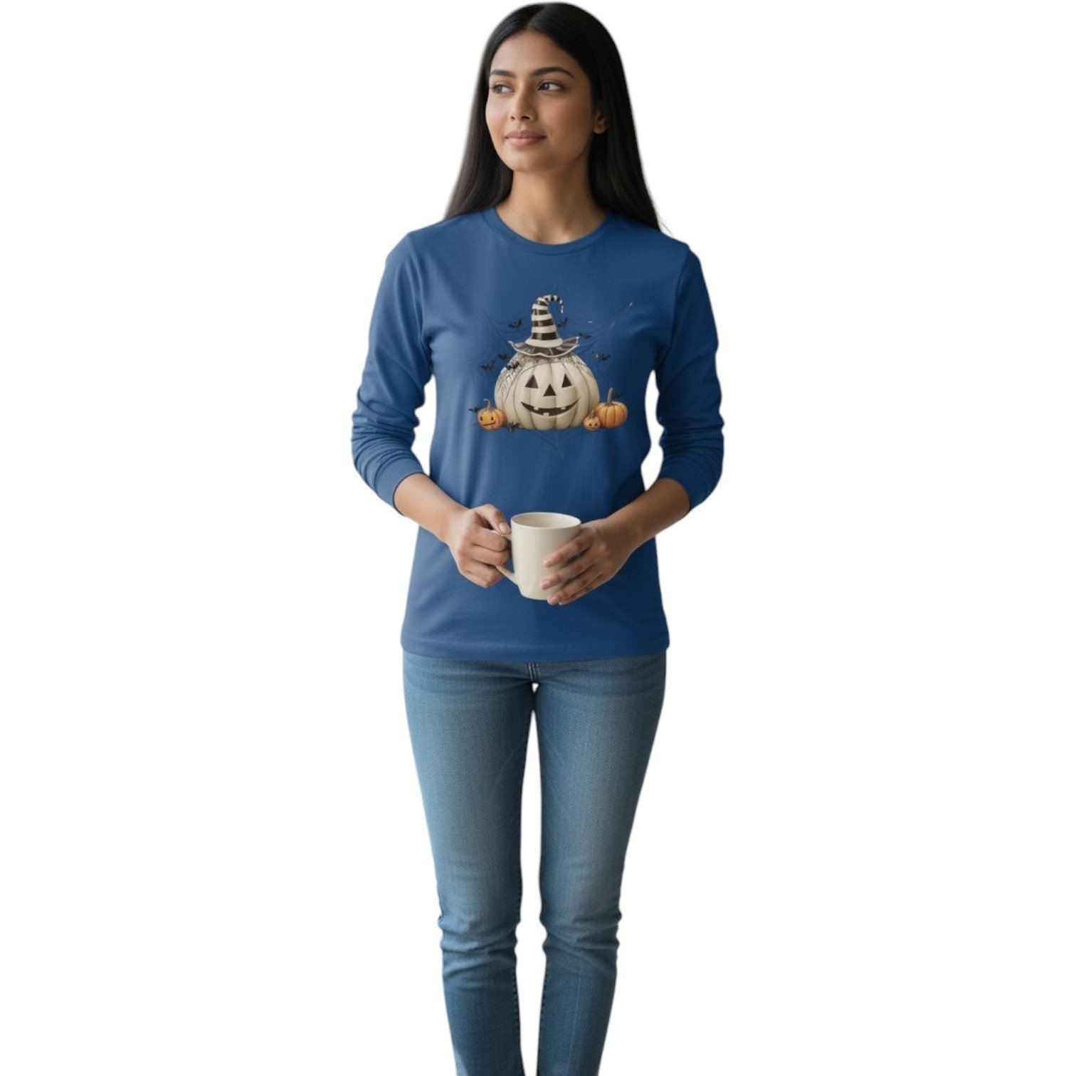 Wickedly Chic Pumpkin Long Sleeve Tee - Image 5