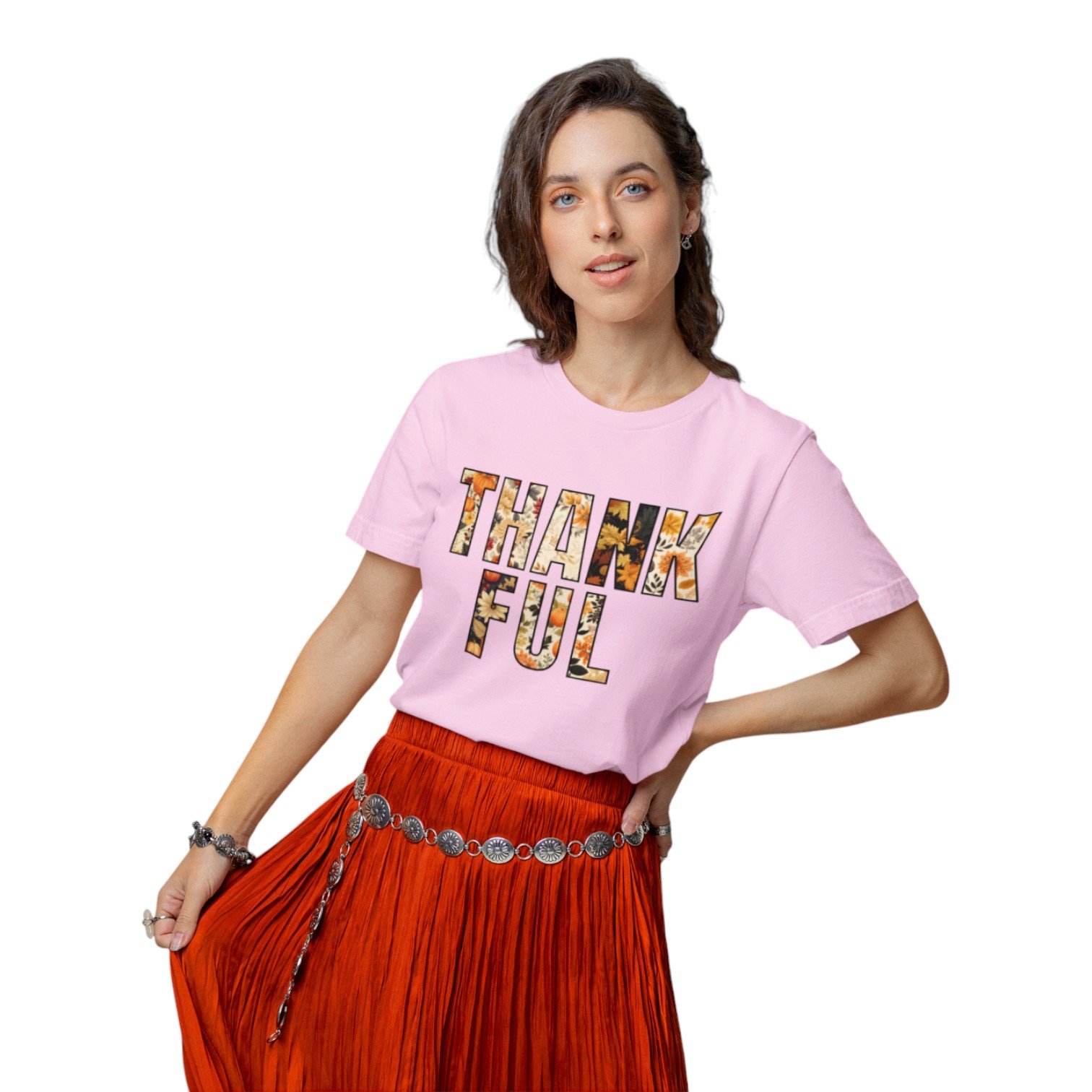 Thankful Fall Print Graphic T-Shirt – Unisex Fall Tee - Image 2