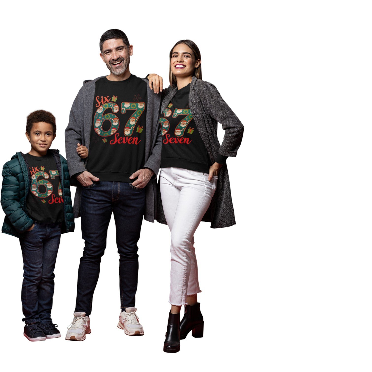Holiday 6 7 Christmas Sweatshirt – Six / Seven Festive Family Matching Outfit 2025 - Image 3