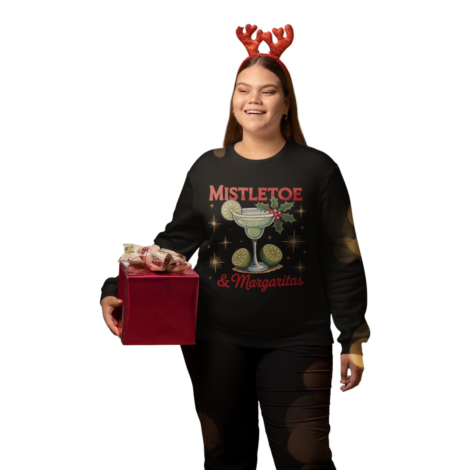 Mistletoe & Margaritas Holiday Sweatshirt – Unisex - Image 3