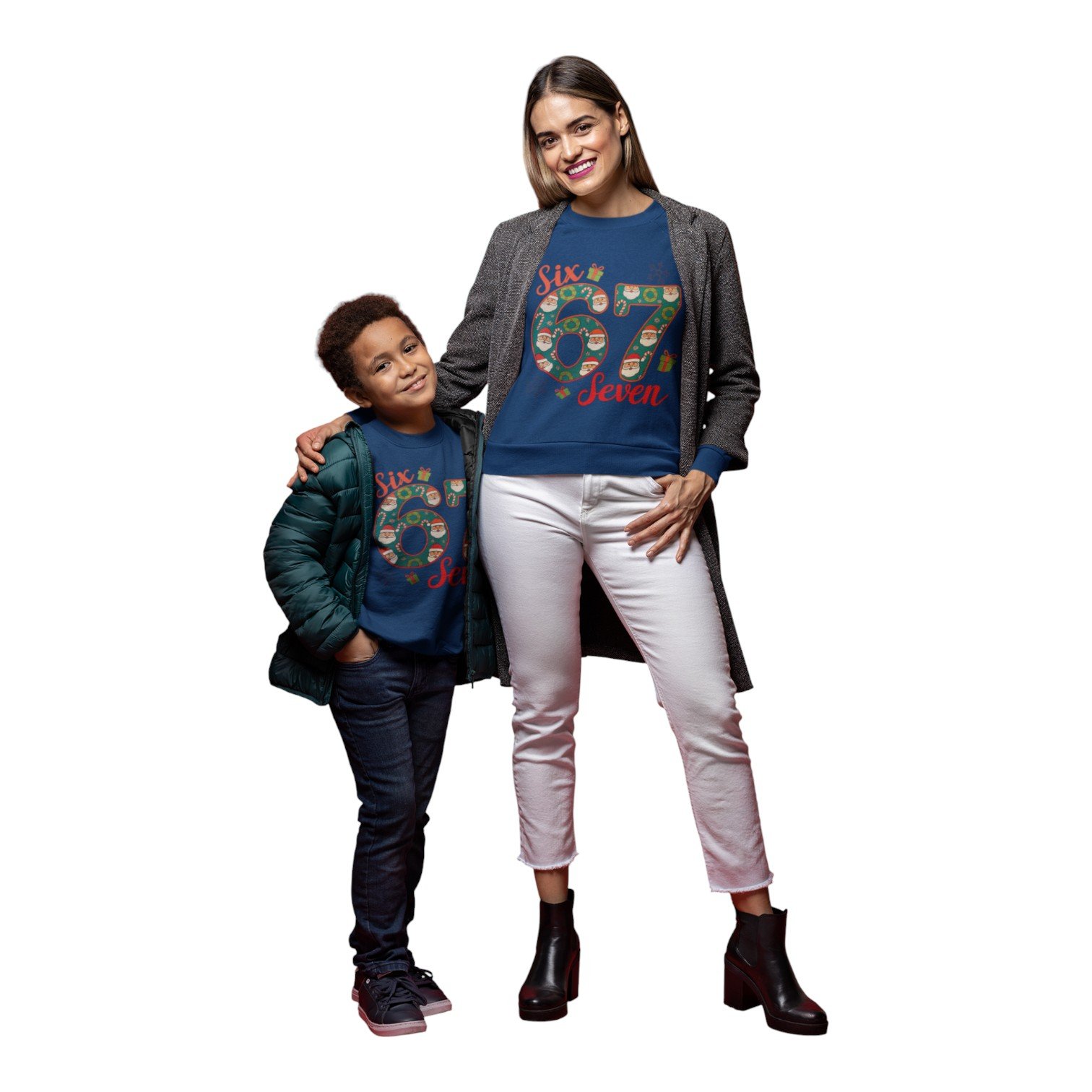 Holiday 6 7 Christmas Sweatshirt – Six / Seven Festive Family Matching Outfit 2025 - Image 4