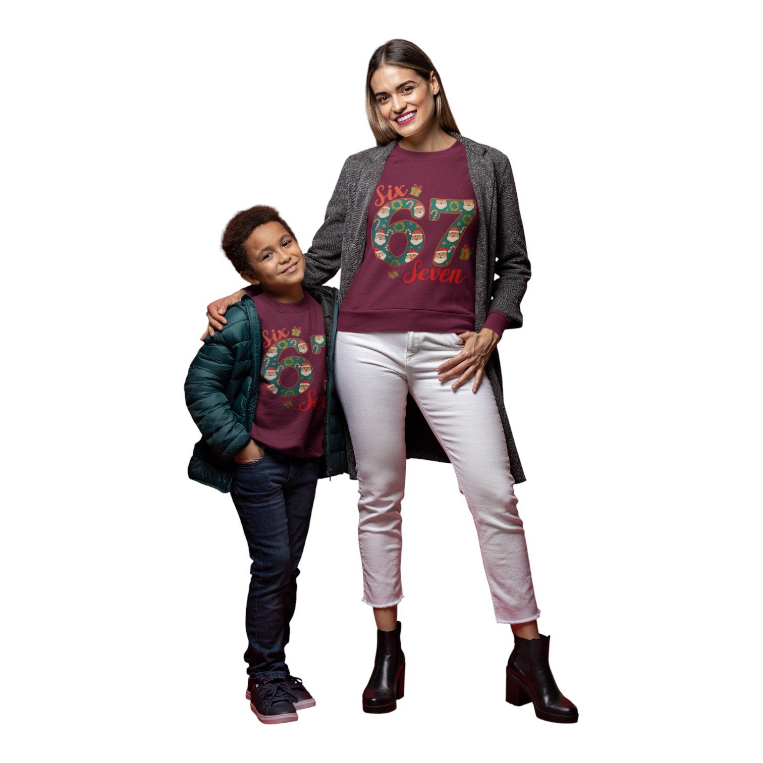 Holiday 6 7 Christmas Sweatshirt – Six / Seven Festive Family Matching Outfit 2025 - Image 6
