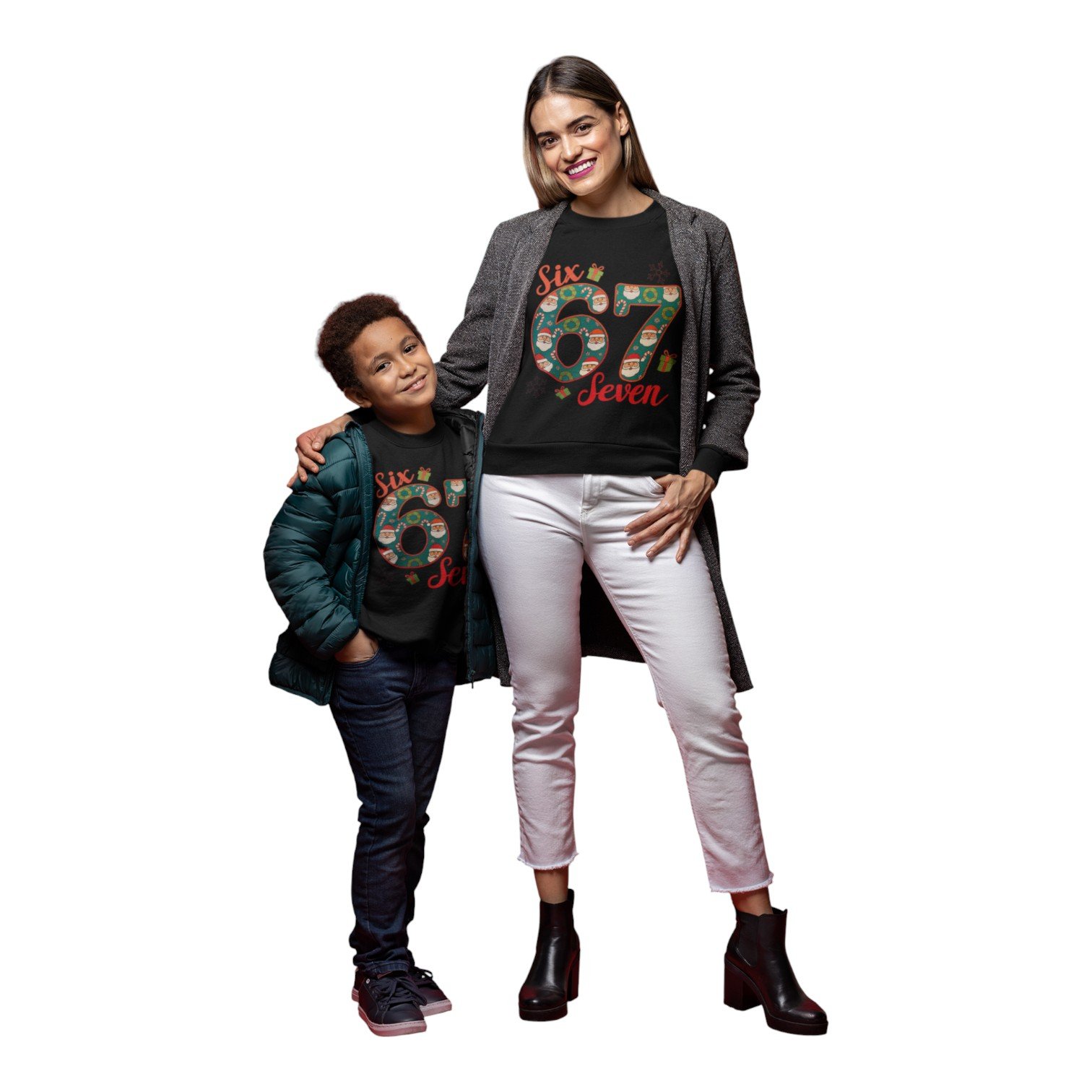Holiday 6 7 Christmas Sweatshirt – Six / Seven Festive Family Matching Outfit 2025