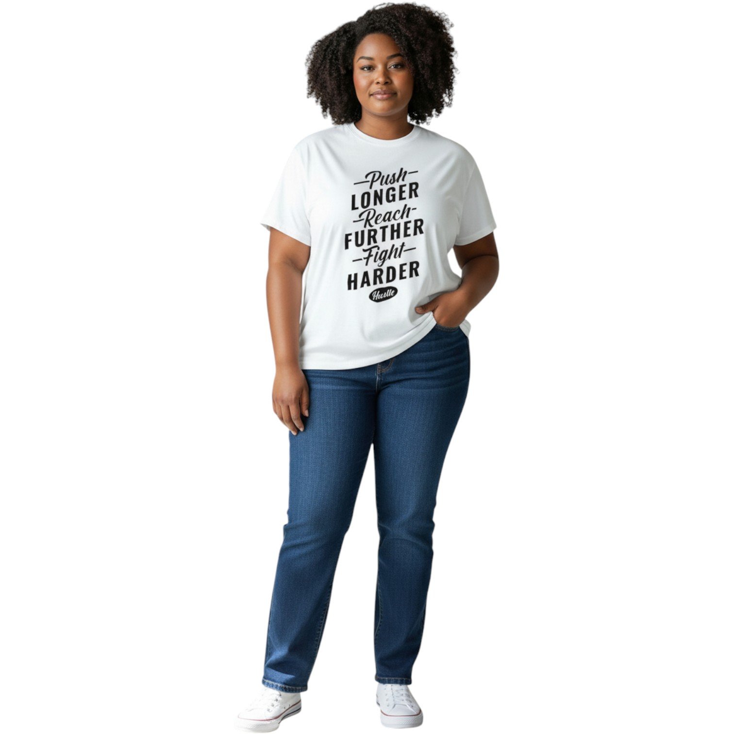 Push Longer Reach Further Fight Harder Unisex T-Shirt - Image 12