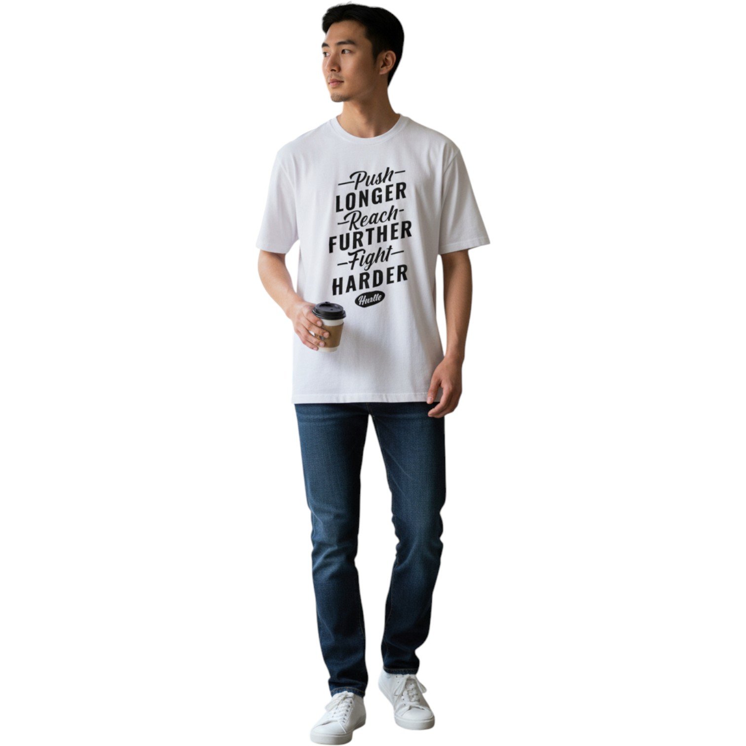 Push Longer Reach Further Fight Harder Unisex T-Shirt - Image 8