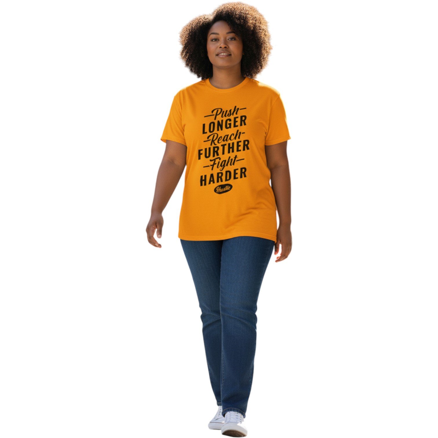 Push Longer Reach Further Fight Harder Unisex T-Shirt - Image 6