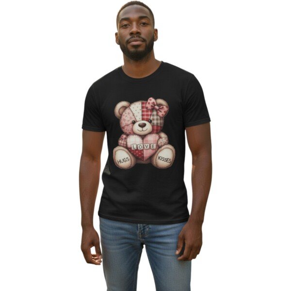 Teddy Bear Love Valentine’s Day Graphic T-Shirt – Cute Hugs & Kisses Unisex Tee
